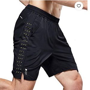 Nicewin quick dry mens shorts black size small Crossfit Athletic gym workout